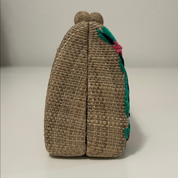 Serpui Candice Embroidered Clutch in Toast - Picture 4 of 10